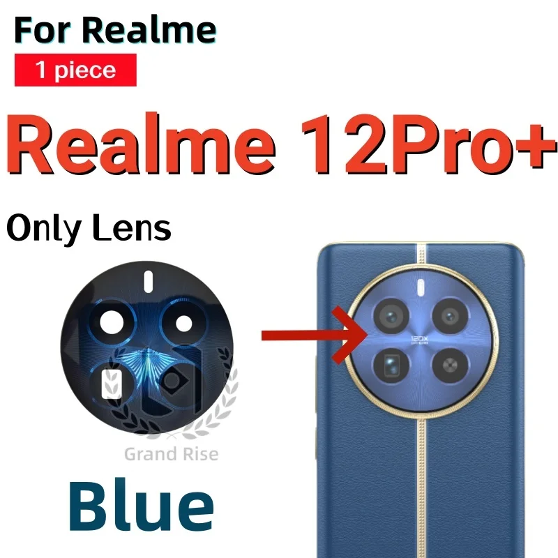 Nuevo Para Realme11 11Pro Realme11X 11Pro+ Realme12 12+ 12Pro Realme12Pro+ Plus Lente Vidrio Cámara Trasera Con Pegamento Sticker Pieza de Repuesto 6