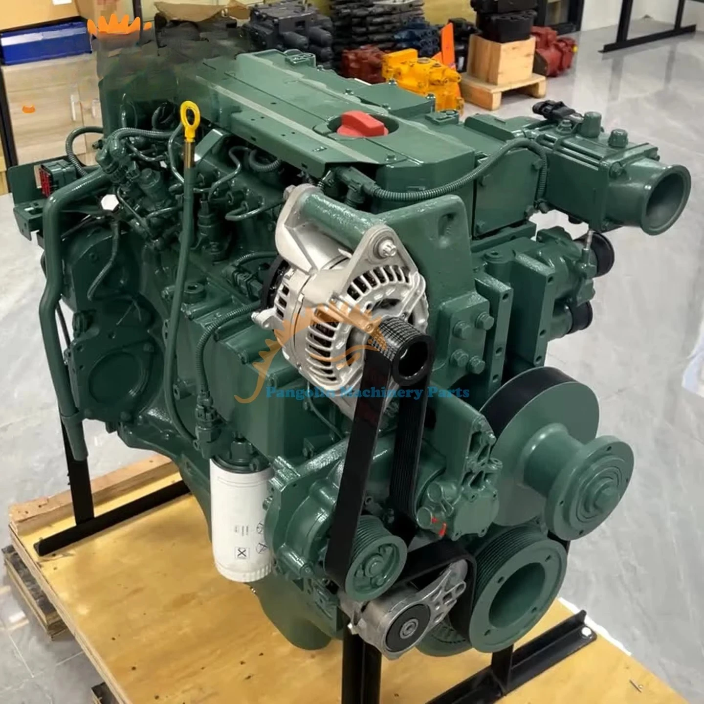 D7E 6-Cylinder Long Block Engine  7.1L Water-Cooled, Heavy Duty Industrial Power Unit