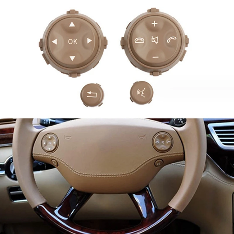 

Car Multifunction Steering Wheel Button For Mercedes Benz S-Class W221 2006-2009 CL W216 2007-2013 Car Accessories