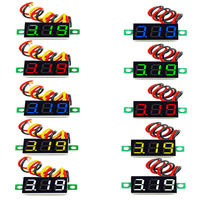 DIY Red Blue Digital LED Mini Display Module DC2.5V-32V DC0-100V Voltmeter Voltage Tester Panel Meter Gauge for Motorcycle Car