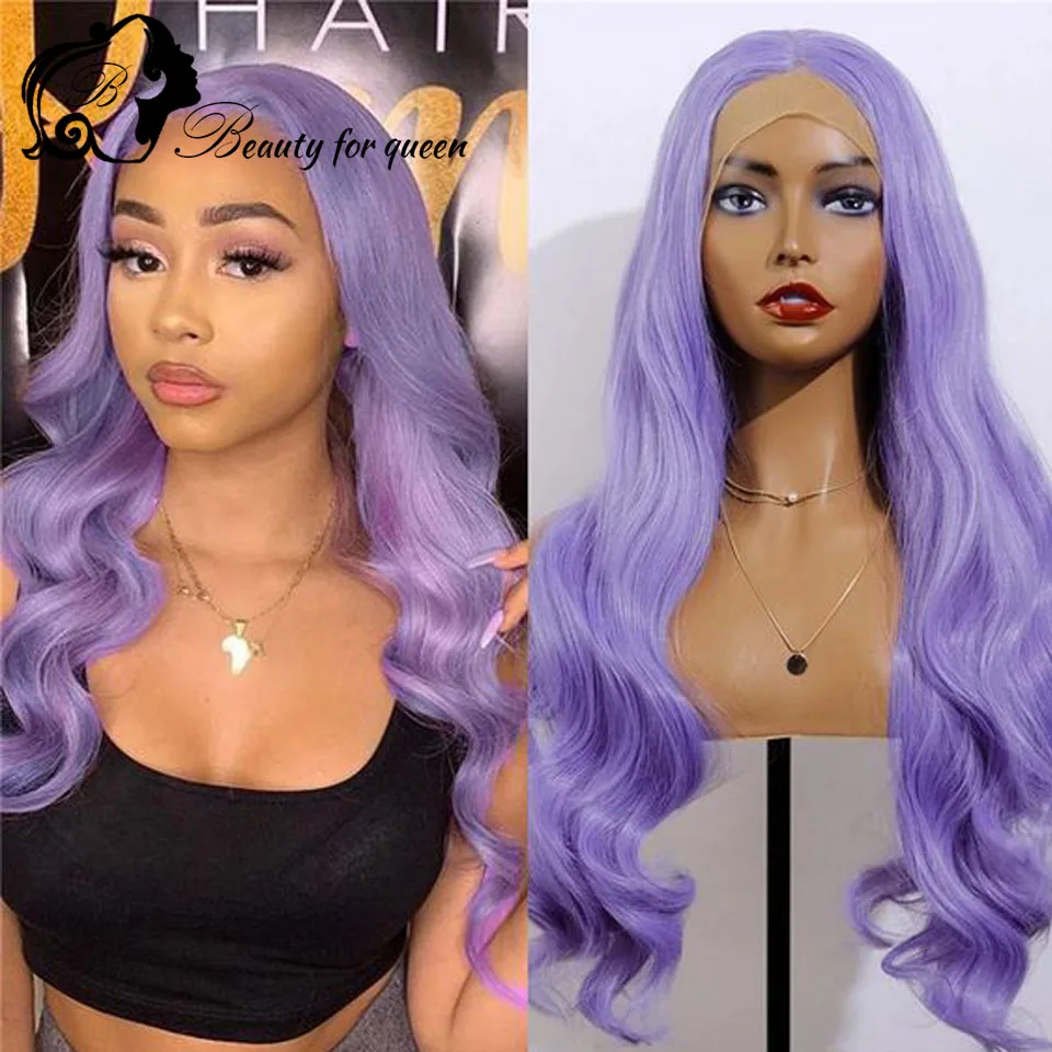 Wig Rambut Asli Ungu Body Wave HD 13x4 Lace Frontal Untuk Wanita, Wig Panjang Lurus Tanpa Lem, Siap Pakai, Kepadatan 180%