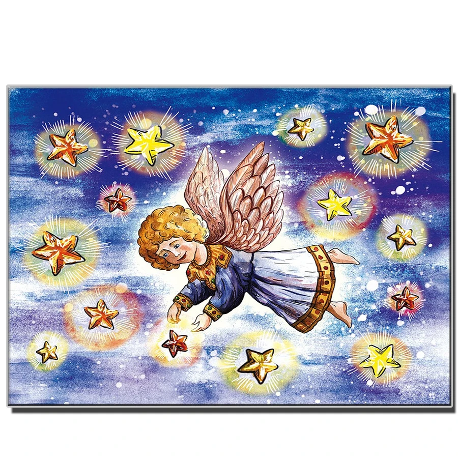 

5d Cartoon angel picking the stars diamond mosaic For Living Room Home Decor diamond Painting embroidery mosaic stitch cross