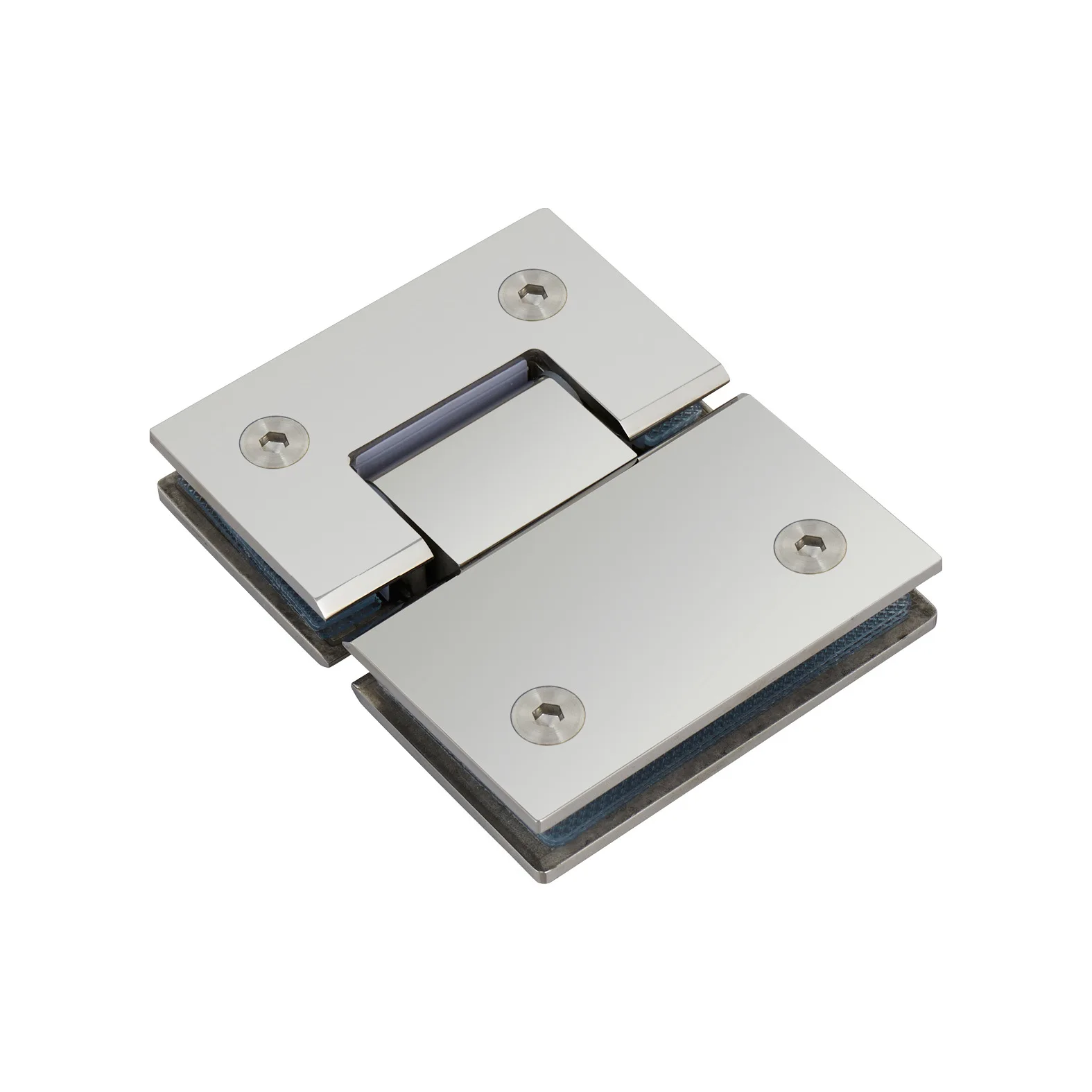 

Stainless steel frameless glass nickel brush door hinge 90 degree bathroom clip bathroom folding glass clip