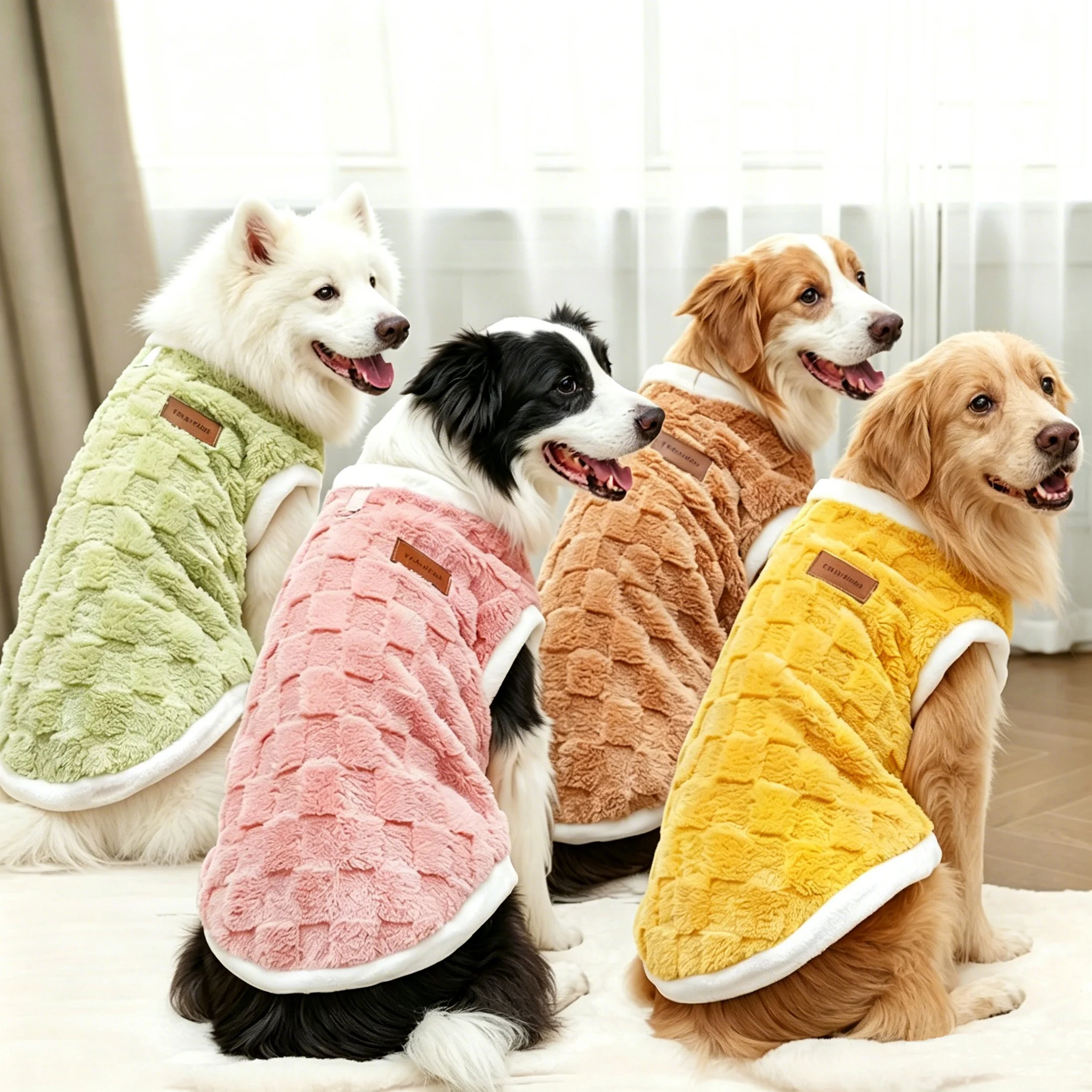 Ropa para Perros Talla S-8XL, Suéter Cálido de Invierno, Ropa para Mascotas, Abrigos para Perros y Gatos Golden Retriever, Sudadera, Chaleco para Cachorros