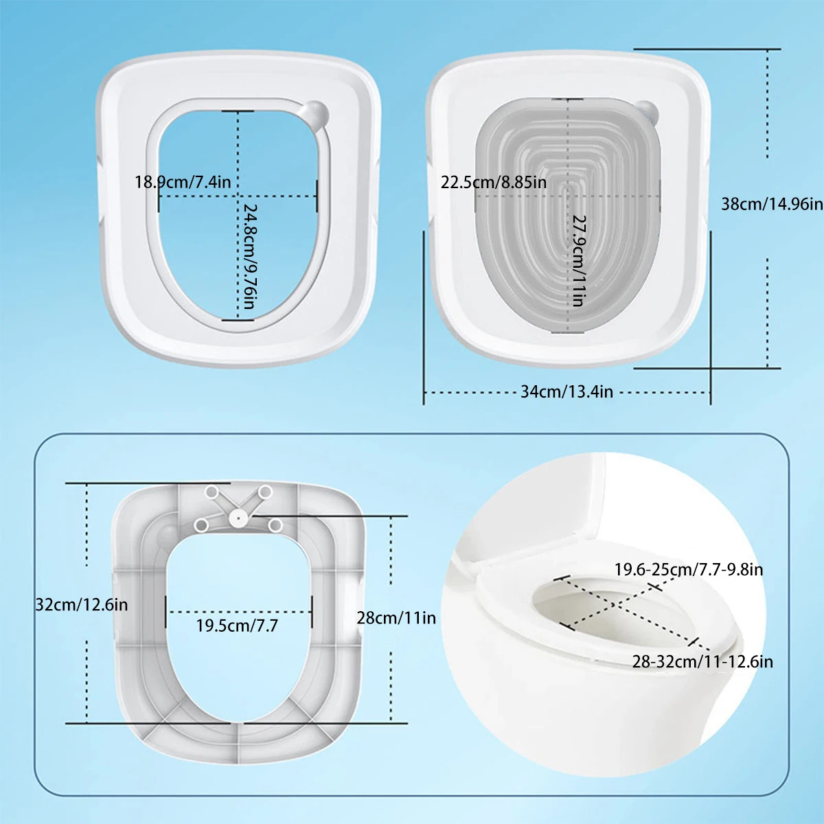 Plastic Cat Toilet Training Kit Reusable Puppy Cat Litter Mat Cat Toilet Trainer Toilet Pets Cleaning Cats Training Products