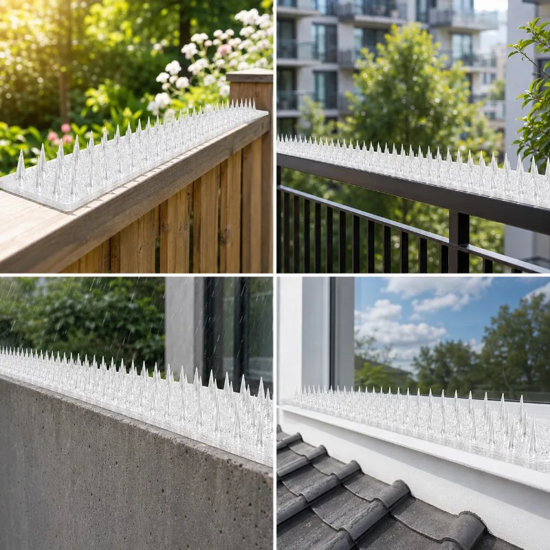 10/20/30Pcs Spikes Bird Repellent Anti-pigeon Anti-bird Pine Rat Repel Cat Plastic Garden Fence Control Transparent Spikes view 3