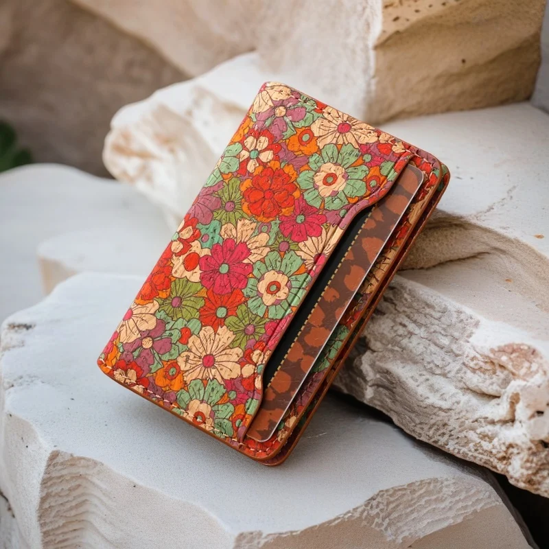 

Denior Cork Dream MagSafe Функция магнитной ультратонкой сумки для карт с тремя слотами для карт, вмещающей несколько кредитных карт или удостоверений личности