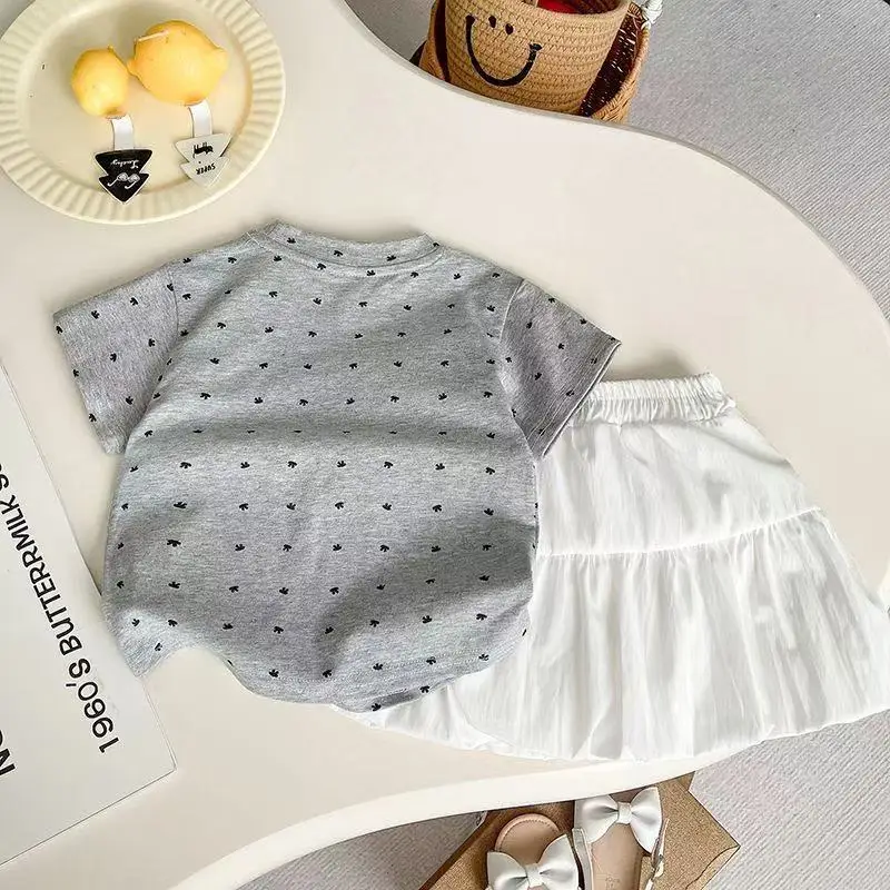 

Summer Baby Girl Clothes Set Cotton Lace Bow T-shirts Shorts Suit Children Kid Flower Short Sleeve Top Bottom Outfits