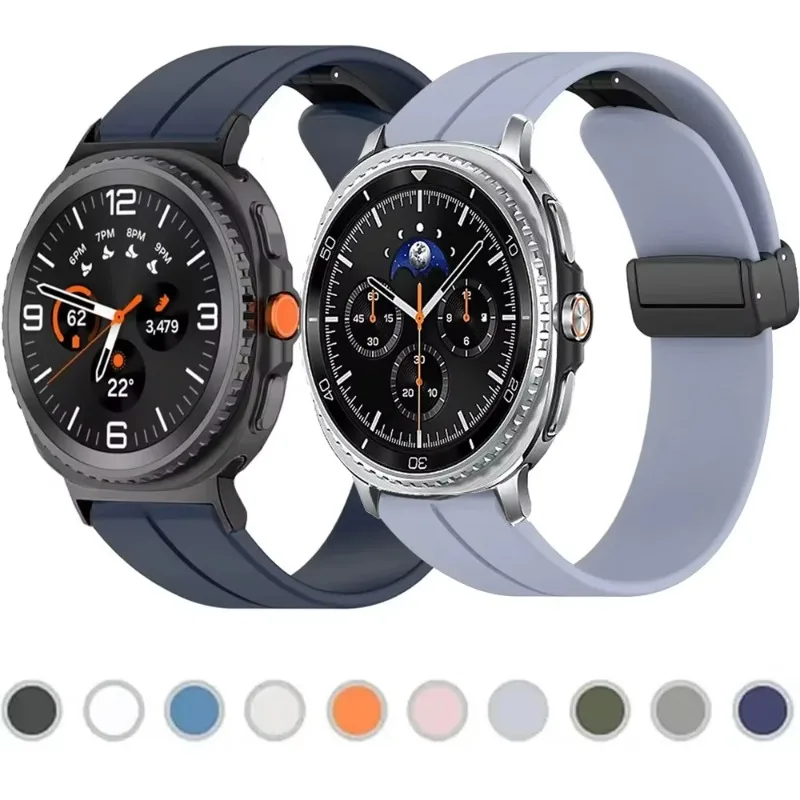 Silikonarmband für Samsung Galaxy Watch 8 44 mm 40 mm 8 Classic 46 mm magnetisches weiches Armband Armband Galaxy Watch Ultra 2025 47 mm