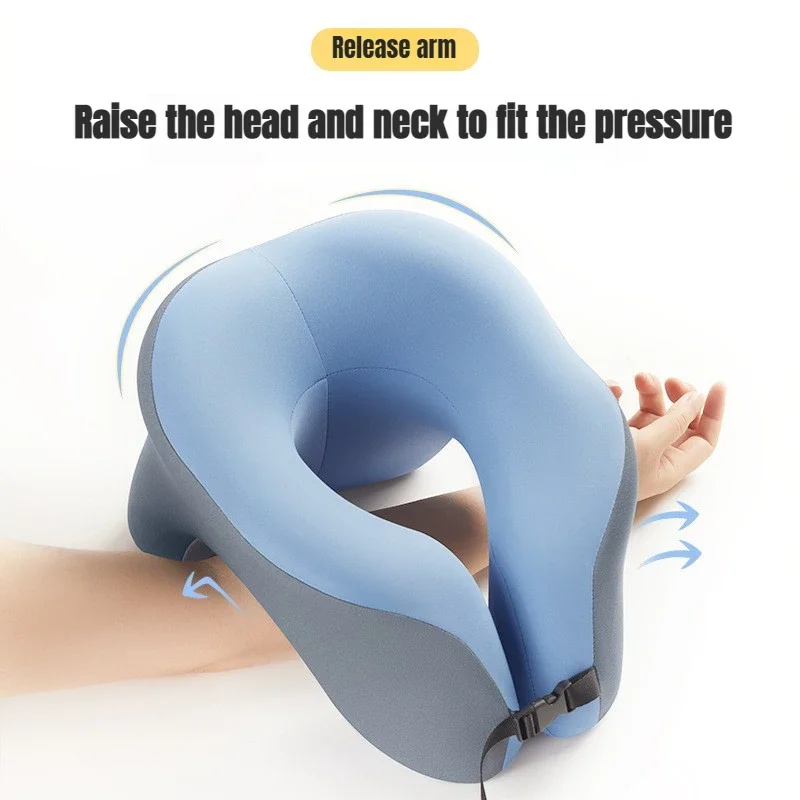 Portable U-shaped Travel Pillow Memory Foam Sleeping Pillows Office Nap Pillow Car Airplane Neck Cushion Ergonomic Head Support - view 5