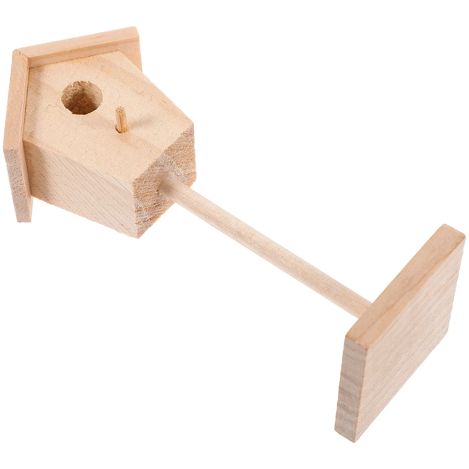 

Miniature Wooden Bird House Unpainted Rustic Smooth Surface Compact Size Perfect for 112 Scale Mini House Decoration Bird Cage