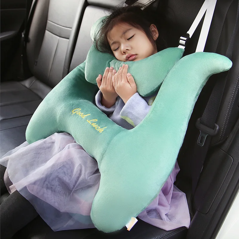 Car headrest, children\'s sleeping artifact, neck pillow, long-distance car pillow, anti-strangulation seat belt, rear seat pillo