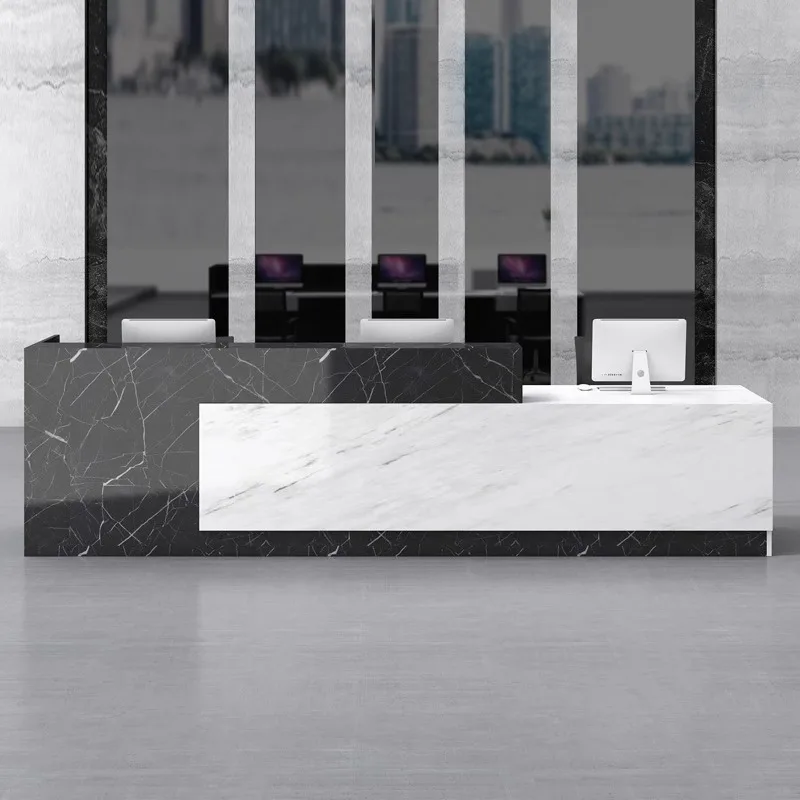 

Office furniture reception desk counter - modern minimalist design for offices, clothing stores, and consultation areas