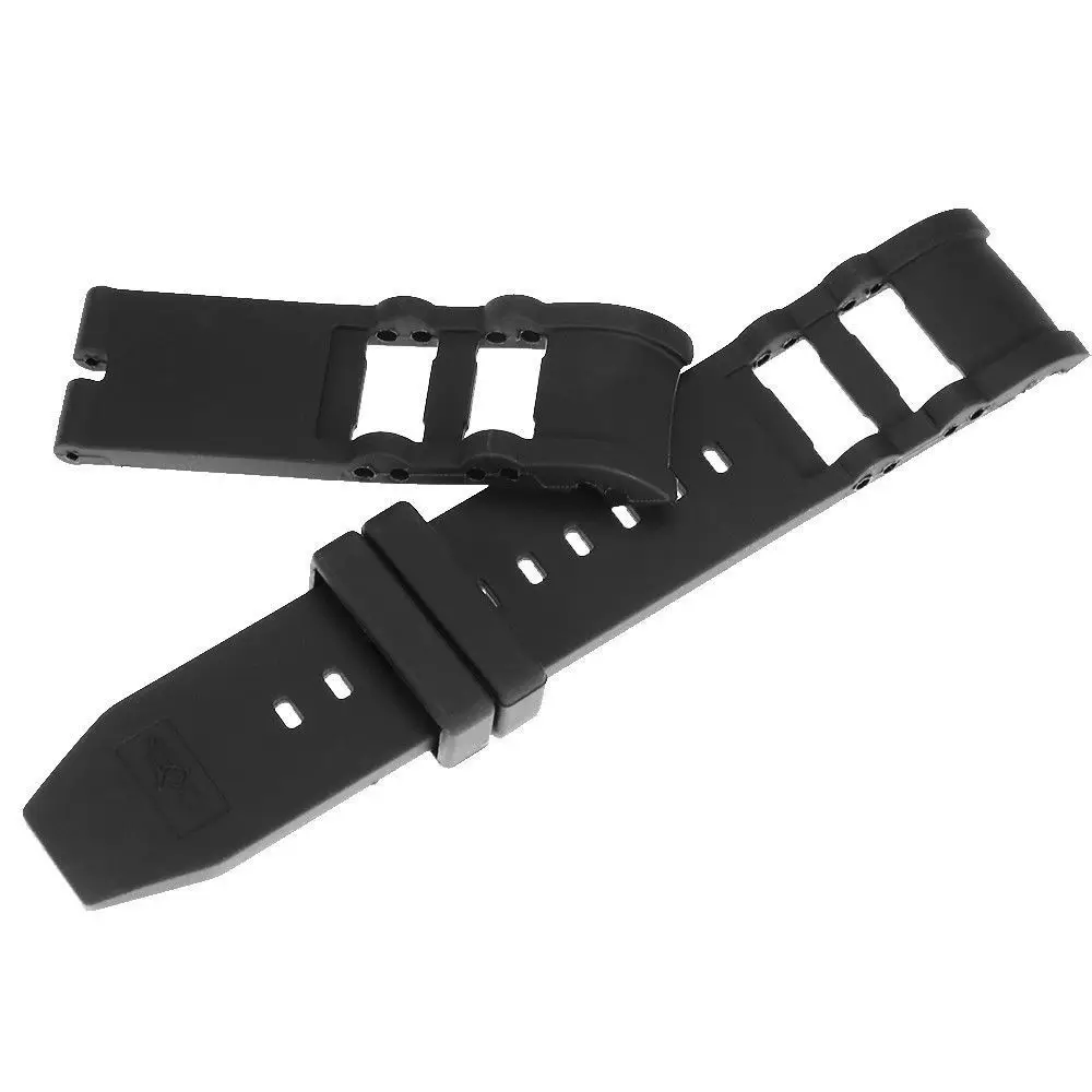 26mm Black Silicone Rubber Watch Strap Band Fits For INVICTA Russian Diver Model W/ Tool