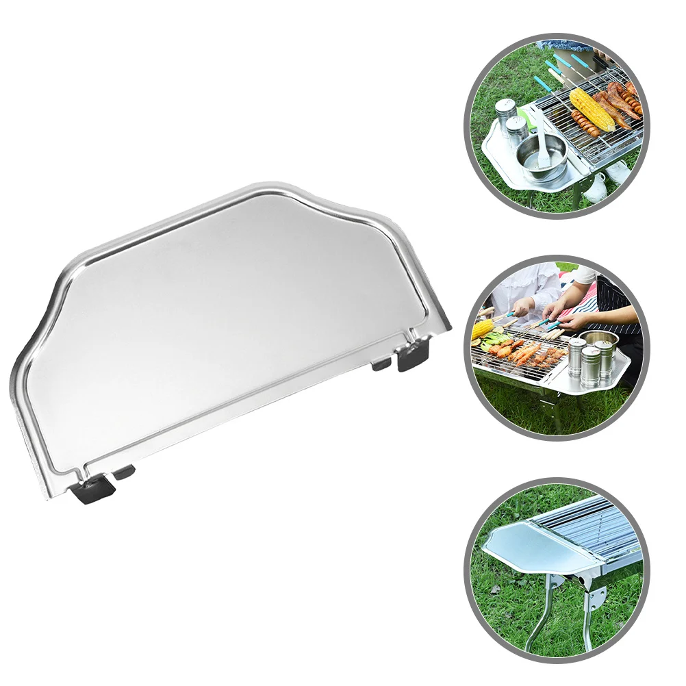 

Portable Barbecue Seasoning Storage Shelf Stainless Steel Detachable Rack for Outdoor Grill Table Side Organizer Bbq