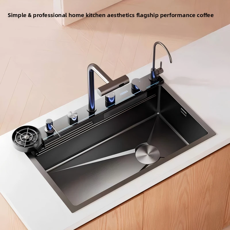 Star of Neptune High-End Luxury Multifunctional Intelligent Kitchen Accessories Sink with Free Combination Faucet New Style