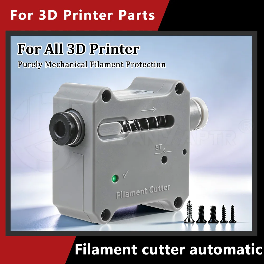 Automatic Filament Cutter 1.75mm Precise Flat No-Burr Cutting Tool Anti-Jam Prevent Clogging For PLA ABS PETG TPU Filament