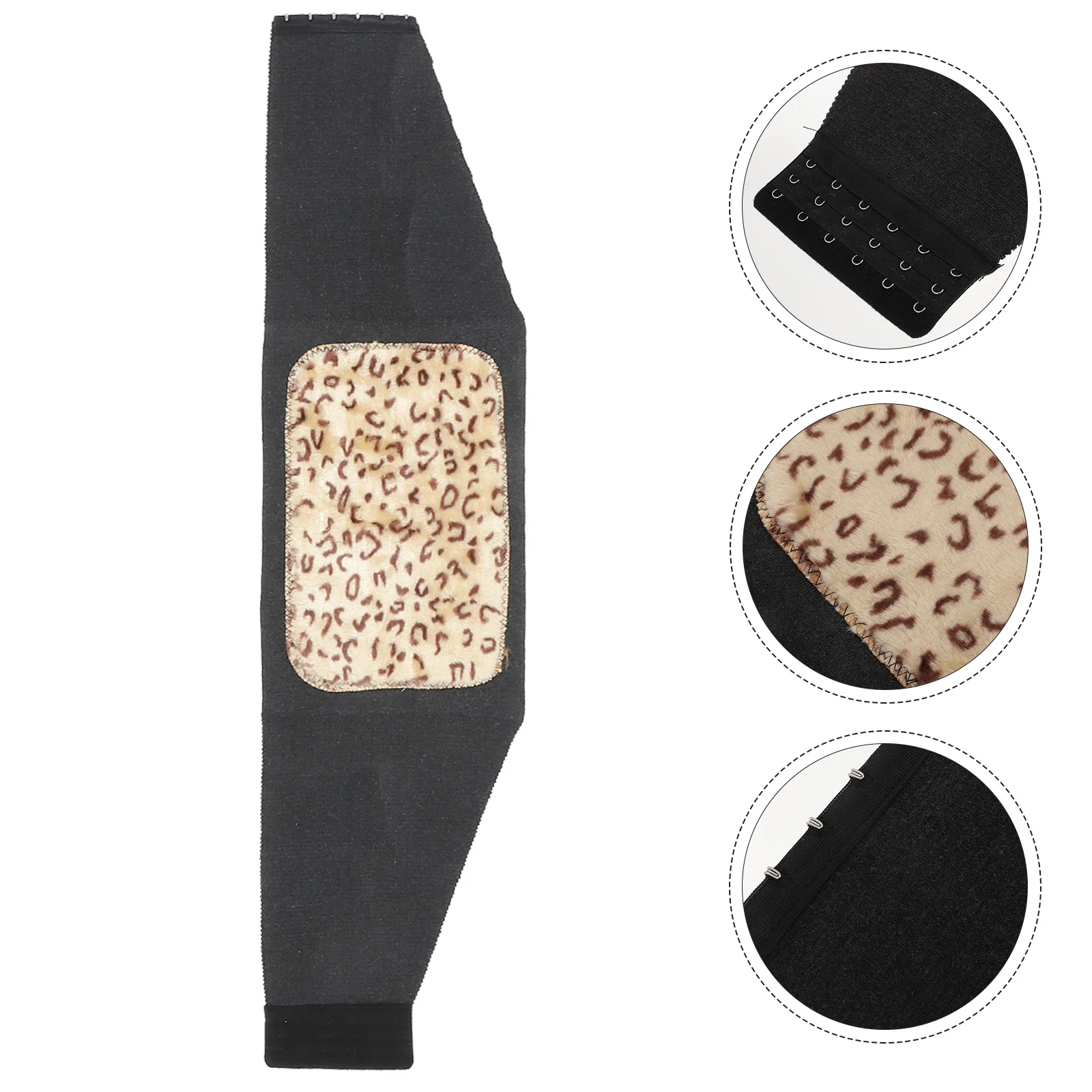 

1Pcs Adjustable Waist Support Belt Leopard Pattern Warm Keeping Waist Protector Comfortable Stylish Winter Strap