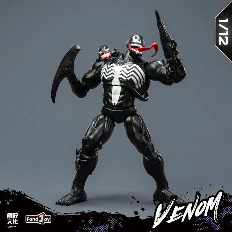Figura de acción genuina de Fondjoy Venom, colección de figuras de Anime a escala 1/12, modelo de estatua, Kit de modelo de plástico para entusiastas de los juguetes