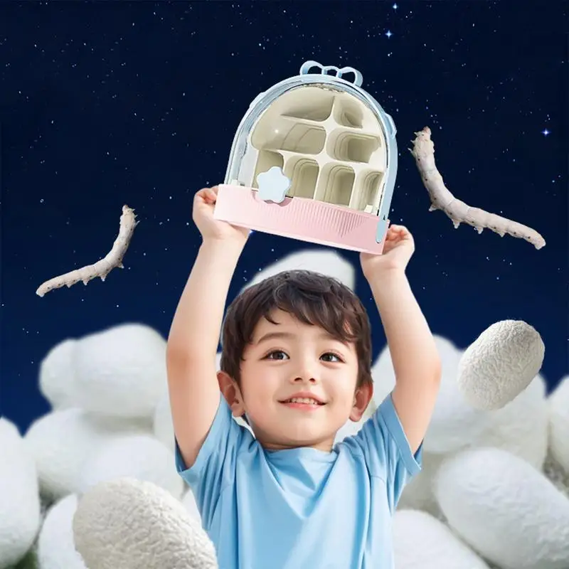 صندوق تربية الفراشة صندوق تربية دودة القز واضح مقاوم للهروب مهواة آمنة لحارس دودة القز الزواحف الموئل للفناء الخلفي