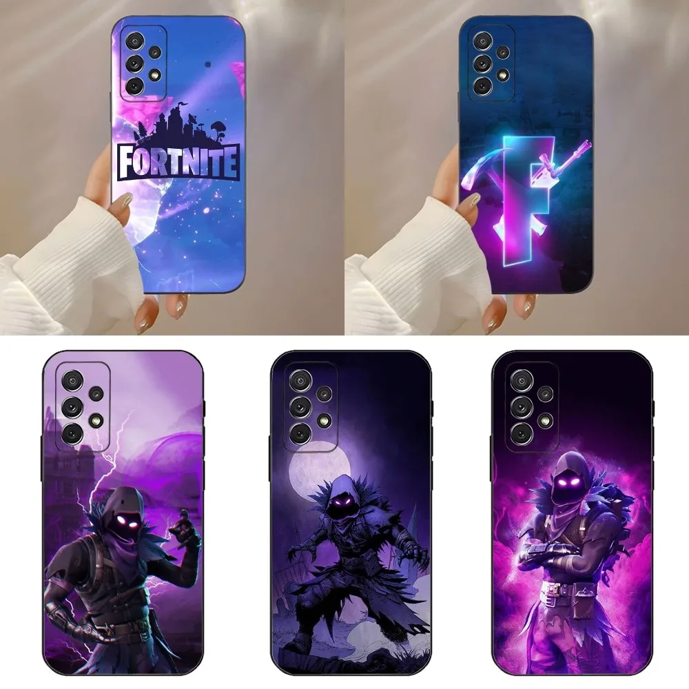 R-Royales F-Fortnites Phone Case For Samsung Galaxy A91,A80,A73,A72 ,A71,A53A52,A32 ,A31A22,A21s,A20,Black Cover