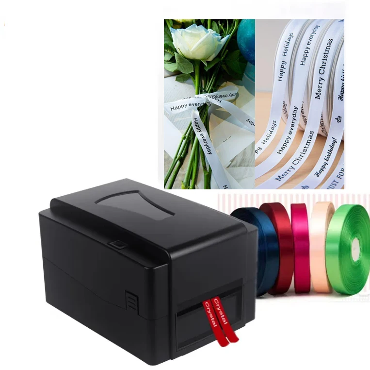 ขายร้อน 2025 ใหม่ซาตินริบบิ้นพิมพ์ Barcode Label Printer Thermal Transfer หมึกริบบิ้นสําหรับร้านดอกไม้