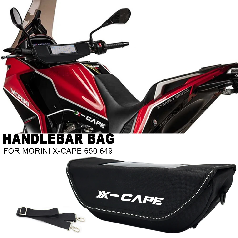 

For Morini X-Cape 650 649 2023 Motorcycle Waterproof And Dustproof Handlebar Storage Bag