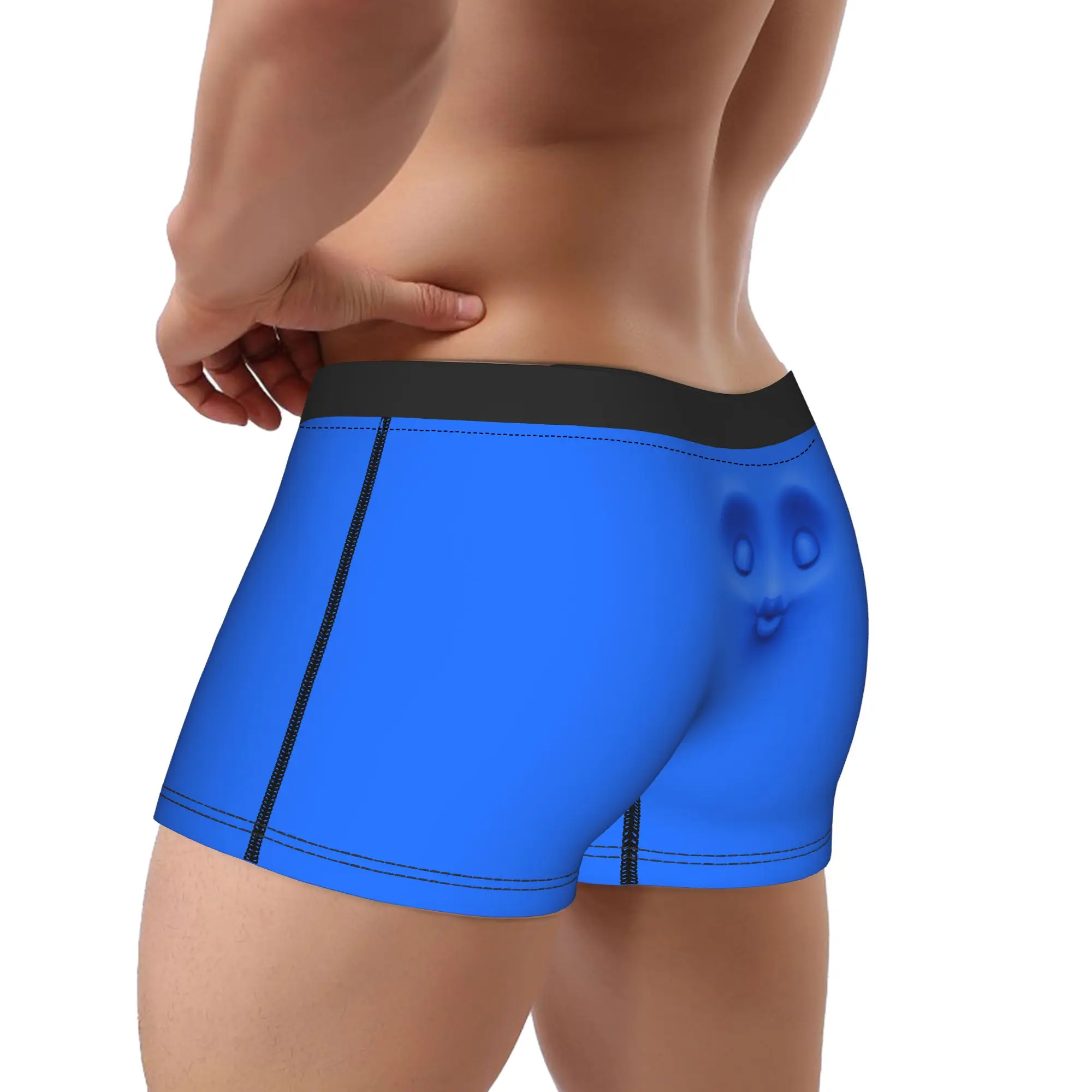 Men's Funny Expression Face Silly Smile Playful Underwear  Funny Boxer Briefs Shorts Panties Male Polyester Underpants M-XXL