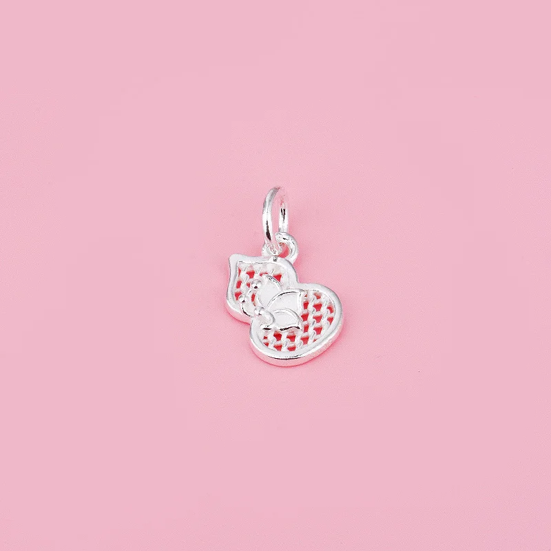 S925 Sterling Silver DIY Accessory Vintage Key Butterfly Christmas Bell Tag Pendant Hand-beaded material accessories