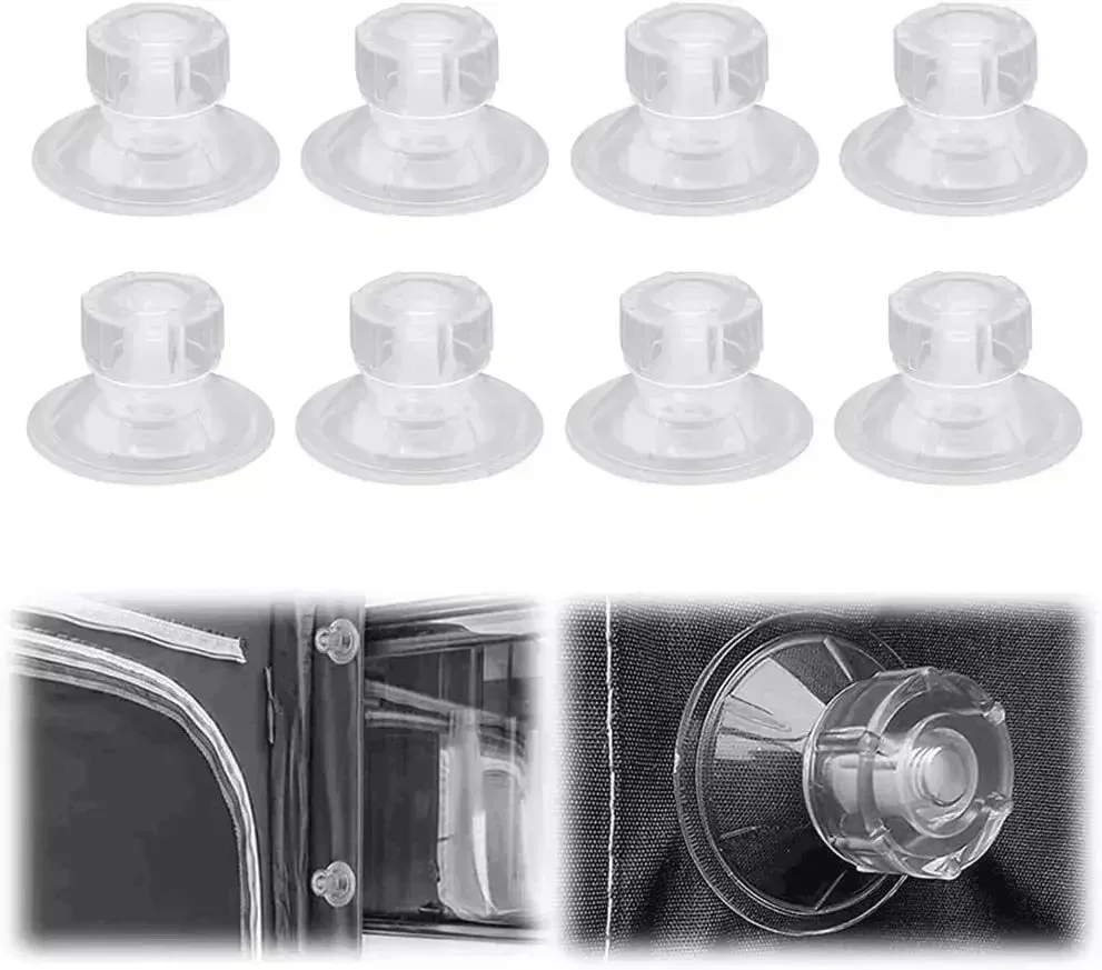 10pcs Mushroom Head Sucker Hooks PVC Transparent Suckers Home  Hanging Suction Cups Car Window Decor Suction Pads Organiser 45mm