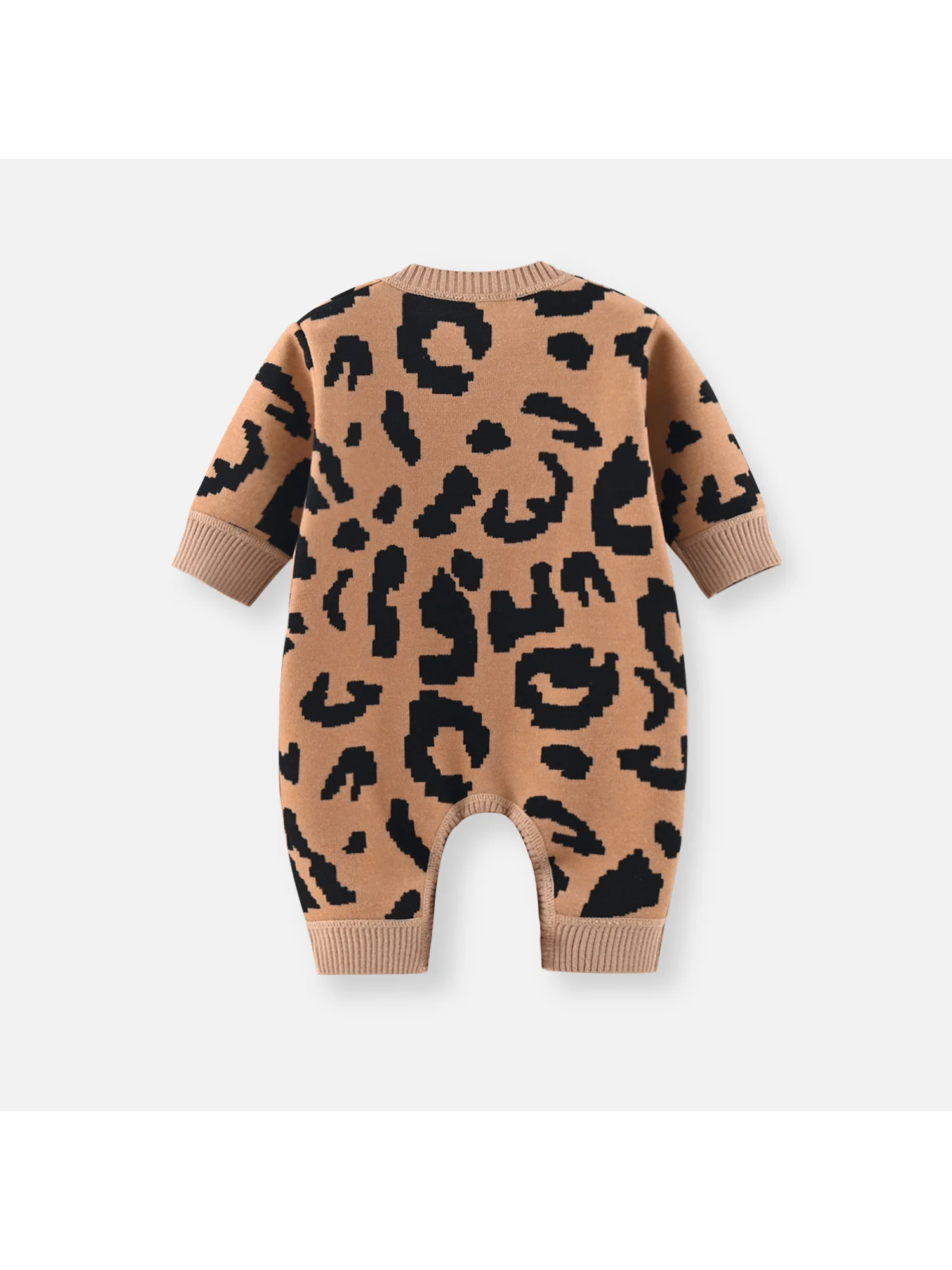 Korean Style Baby Girl Leopard Print Cardigan, Cute and Stylish Knitted Cardigan for Baby Girls, Spring and Autumn Style