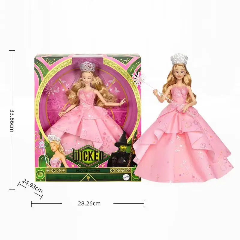 Hot Wicked Deluxe Glinda Elphaba Fashion Doll Removable Outfit Character Collectible Action Figure Doll Ornaments Girl Toys Gift