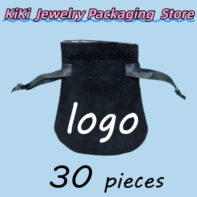 

Новая модель 2026 года: Модная шкатулка для украшений, маленькая черная бархатная сумочка - Pbox-1009