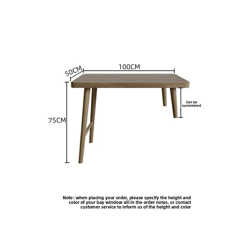High and low table long and short legs table solid wood by window sill desk corner balcony table