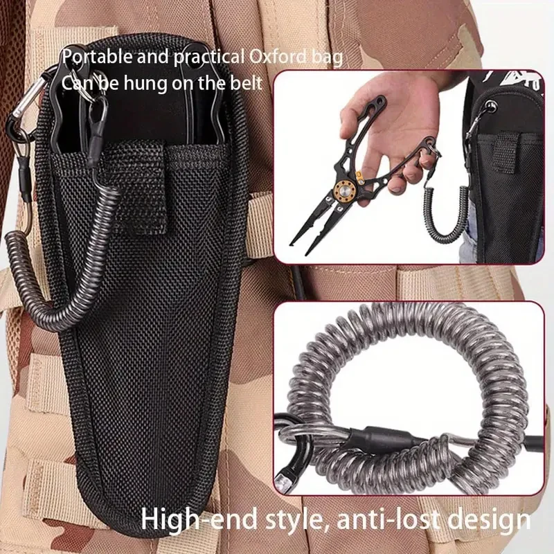 

Fish Lip Gripper Pliers - Upgraded Muti-Function Hook Remover and Split Ring Pliers for Fly Fishing, Ice Fishing, Fishing Gear