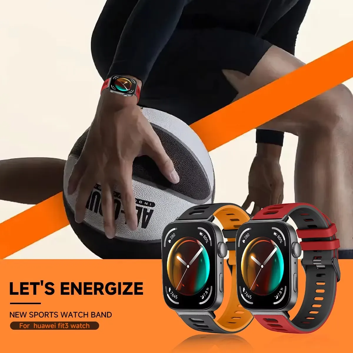 

Silicone Strap For Huawei Watch Fit 3 Sports Watchband Replaceable Breathable Wristband For Huawei Watch Fit 3 Bracelet Correa