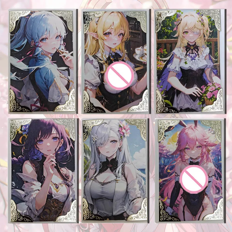 Anime Goddess Story Rose Island ACG card Raiden Shogun Yae Miko Fischl Ningguang boy Toy collection Birthday Christmas gifts