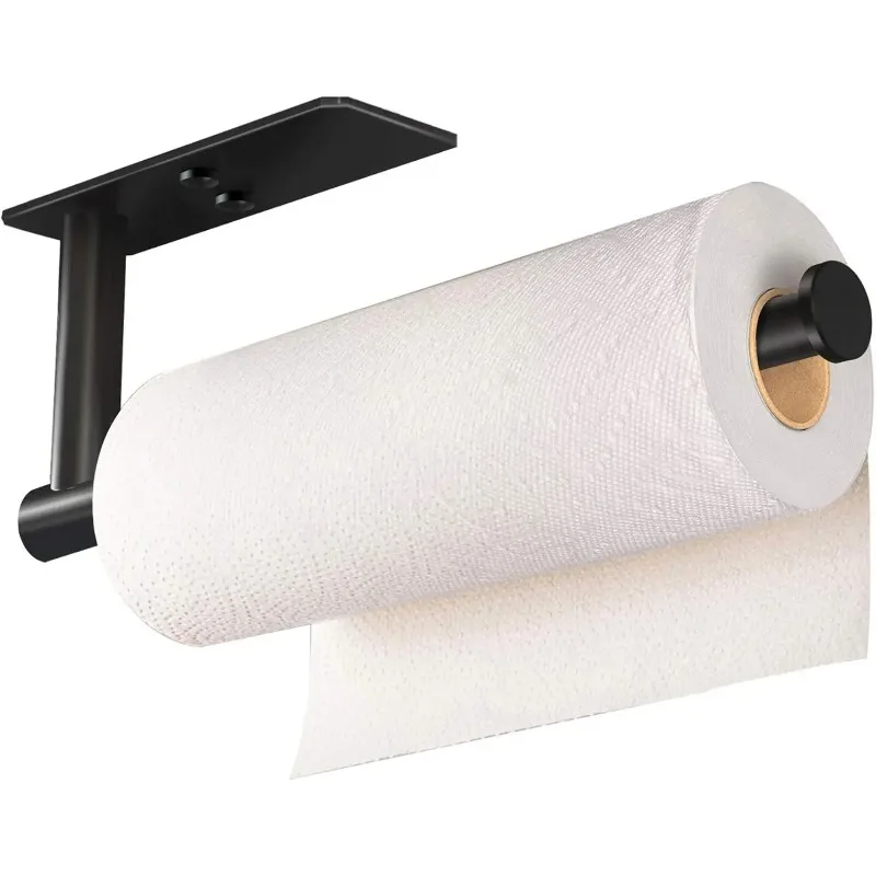 No Drill Stainless Steel Paper Towel Holder, Under Cabinet Wall Mount, Kitchen Organizer, Easy Install