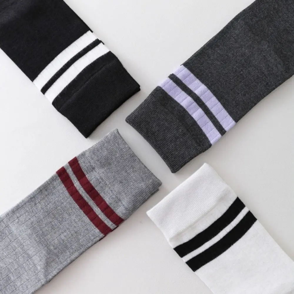 

2 пары полосатых носков-трубочек с двумя пальцами, дышащие, впитывающие пот носки до середины икры, чулочно-носочные изделия, противоскользящие женские носки-разделители пальцев