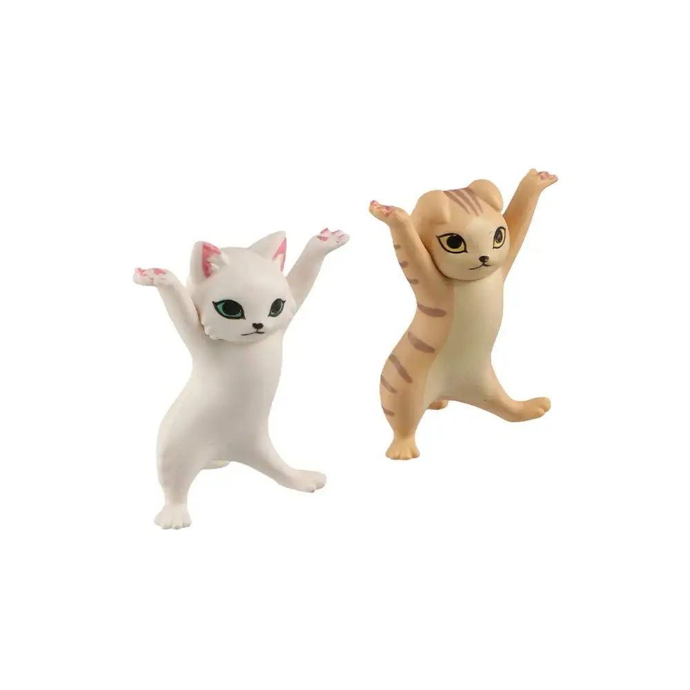 Small Cat Statue Hand-made Cat Miniatures Cartoon DIY Cat Pen Holder PVC Cute Car Cat Ornaments Home Decor