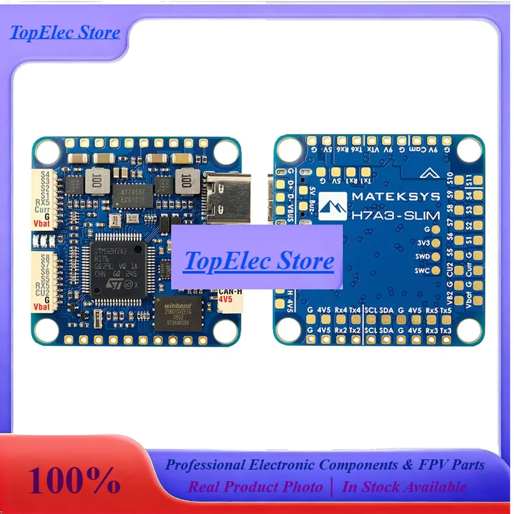 ToPssMatek H7A3-SLIM Flight Controller With STM32H7 MCU Built-in ICM42688P Gyro Support For 2-8S LiPo FPV Long Range Racing