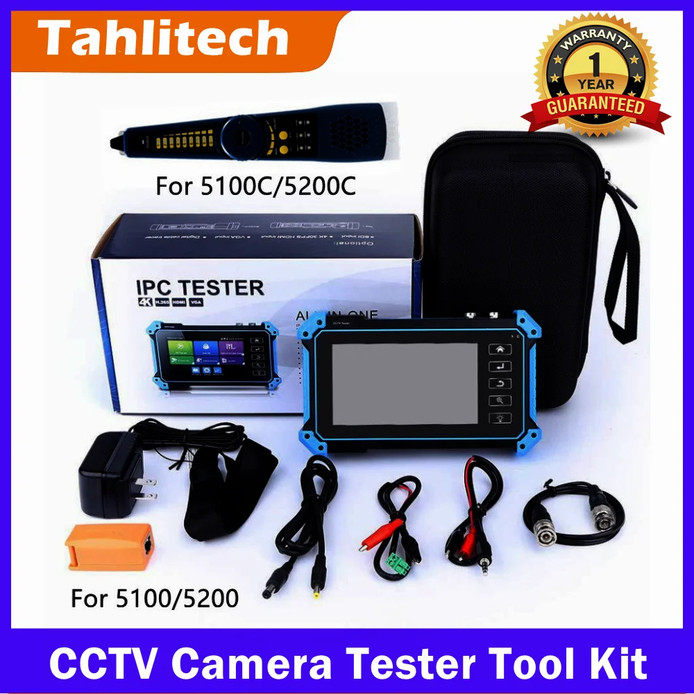

4K CCTV IPC Camera Test 8MP AHD CVI TVI CVBS IP Camera HD Display Video Monitor 5.4 Inch IPS Touch Screen IPC Test Tool