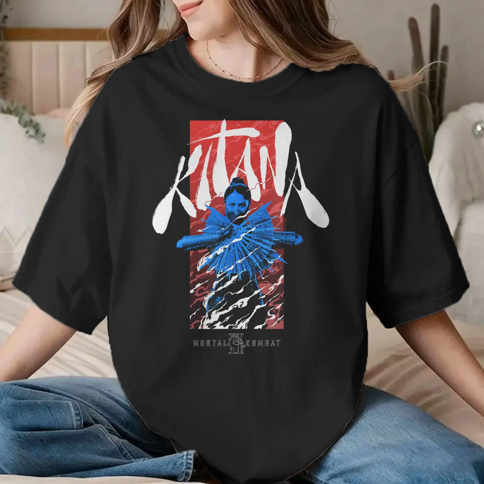 Mortal Kombat Kitana T Shirts for Men Women Cotton Fashion T-Shirt Round Neck  Tees Short Sleeve Clothes Summer
