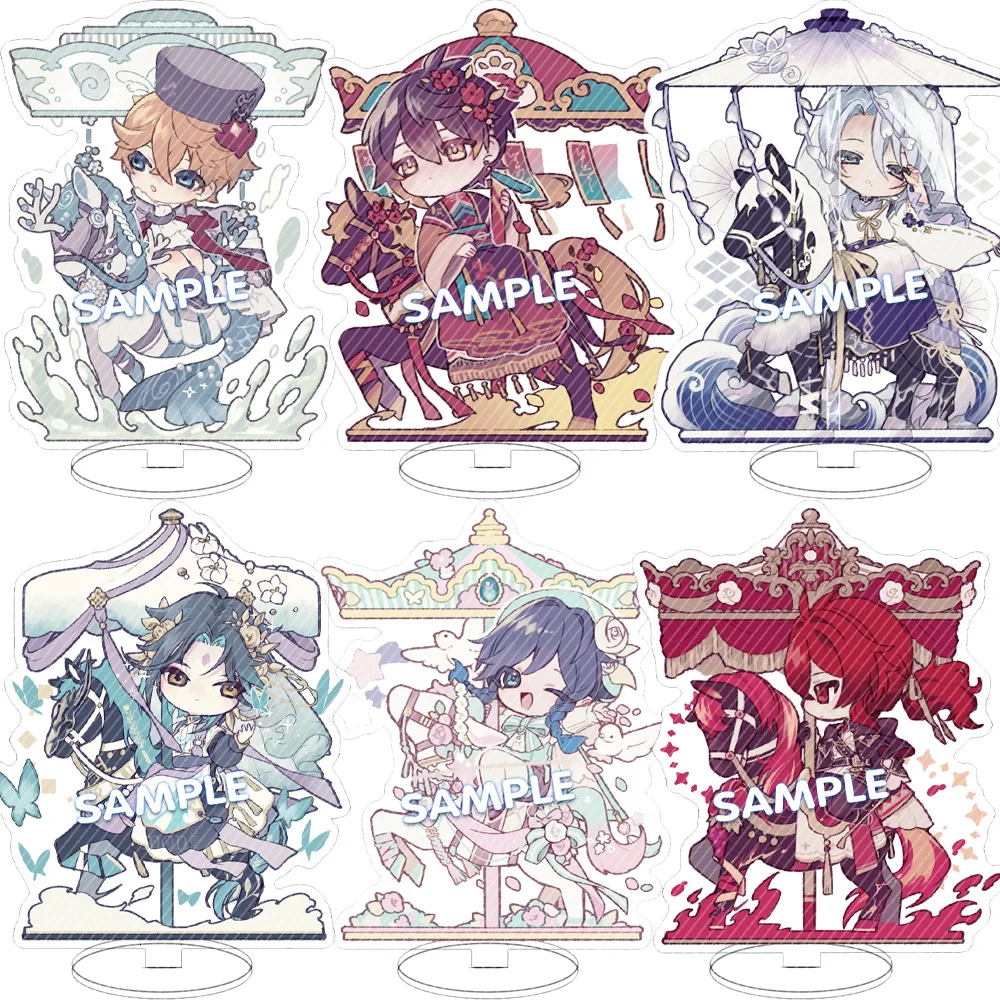 (EEEE) Factory Sales Anime Figure Acrylic Stand The Circus Zhongli Xiao Tartaglia Kaeya Kamisato Ayato Model