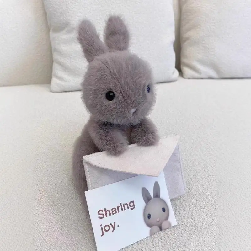 

1 шт., подарки на день рождения, Рождество, 20 см, милый конверт, кролик, любовное письмо, кролик, плюшевая игрушка, подарок на день Святого Валентина, признание