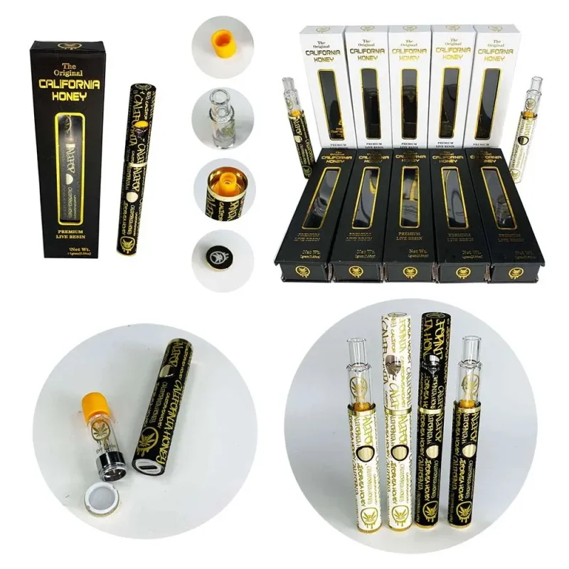 California Honey Vape Pens 380mah Rechargeable Battery 1.0ml Pods Ceramic Coil Cartridges E Cigarettes Vaporizer Thick Oil Carts