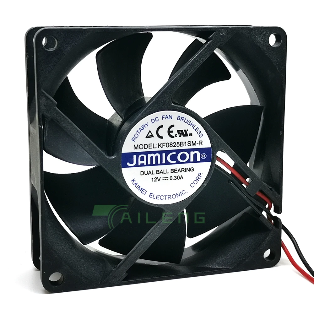 Baru 8025 fan DC12v 0.30A 8cm 80*80*25MM chassis kipas pendingin 2 kabel