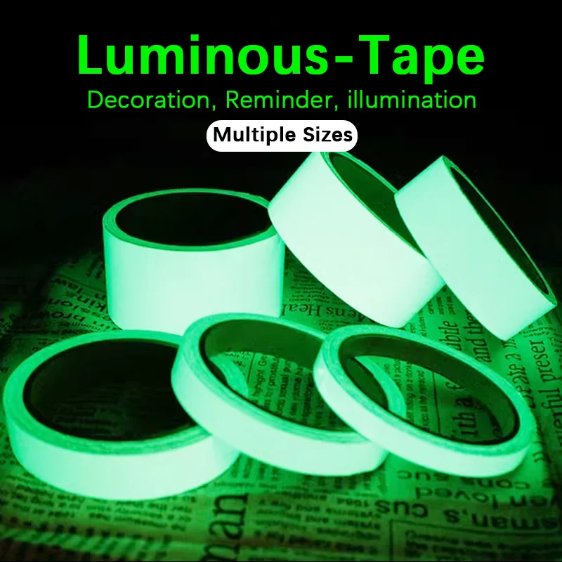 Luminous Fluorescent Night Self-adhesive Glow In The Dark Sticker Tape Safety Security Home Decoration Warning Adhesive Tape