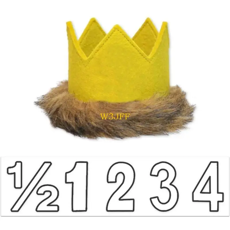 

W3JF Легкий день рождения Корона Шляпа ребенок день рождения 1-й 2-й 2-й корона шляпа шляпа мальчик мальчик девочка по дня