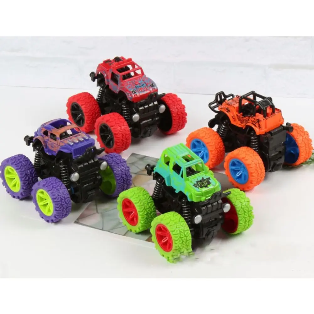 Cartoon Dinosaur Inertia SUV Car 360 Rotation ABS Friction Power Truck SUV Colorful Off-road Vehicle Stunt Dump Children Gifts